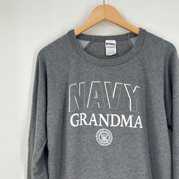 Navy Grandma Crewneck Graphic Sweatshirt Gray Size Medium - Picture 5 of 5